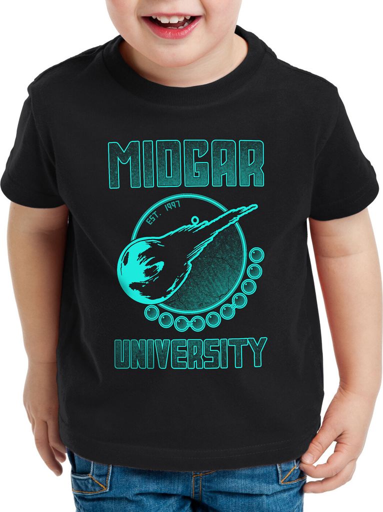 style3 Midgar University T-Shirt für Kinder final 7 chocobo sephiroth, Größe:140