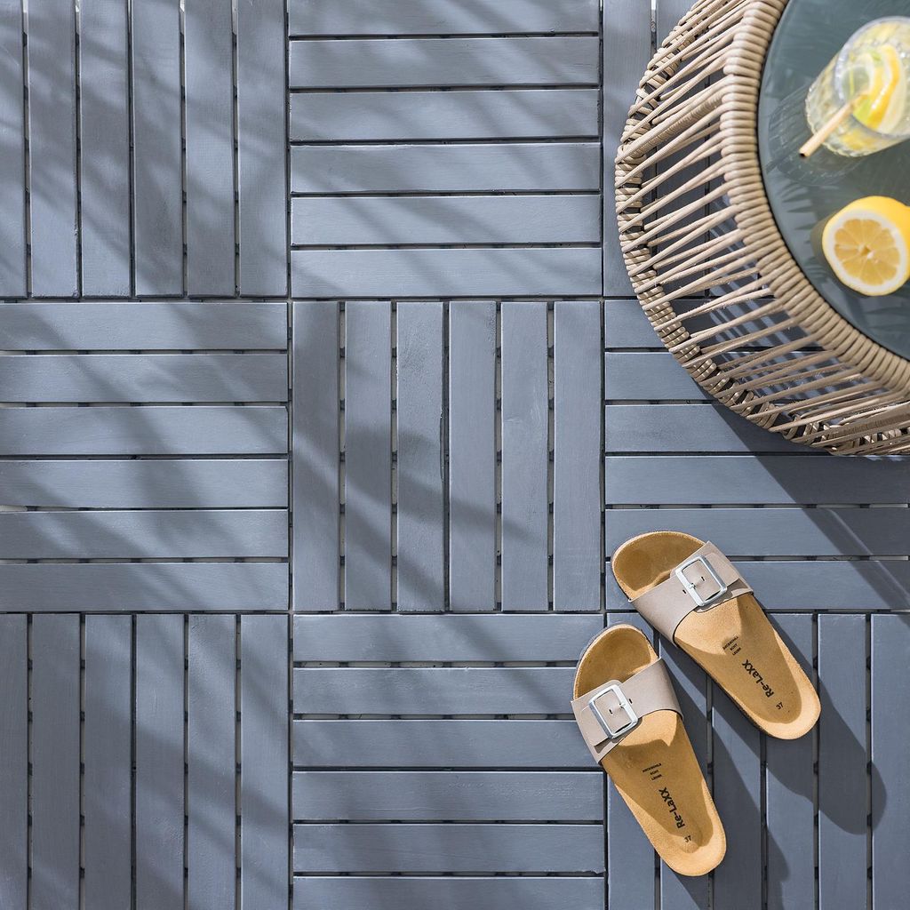 home24 Terrassenfliese - 33er-Set - Akazie Massiv Produktbild 