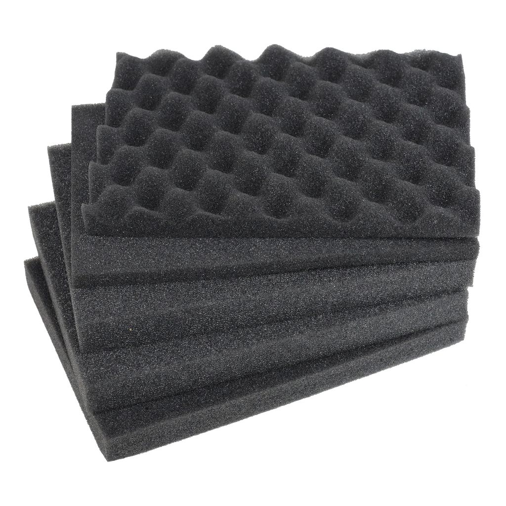 HMF ODR100 Koffereinlagen mit Rasterschaumstoff für Outdoor-Fotokoffer, Set, 21,5 x 15 cm