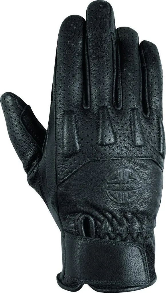 Gants moto d'été perforés DIFI Creek 2 noir taille L en cuir véritable