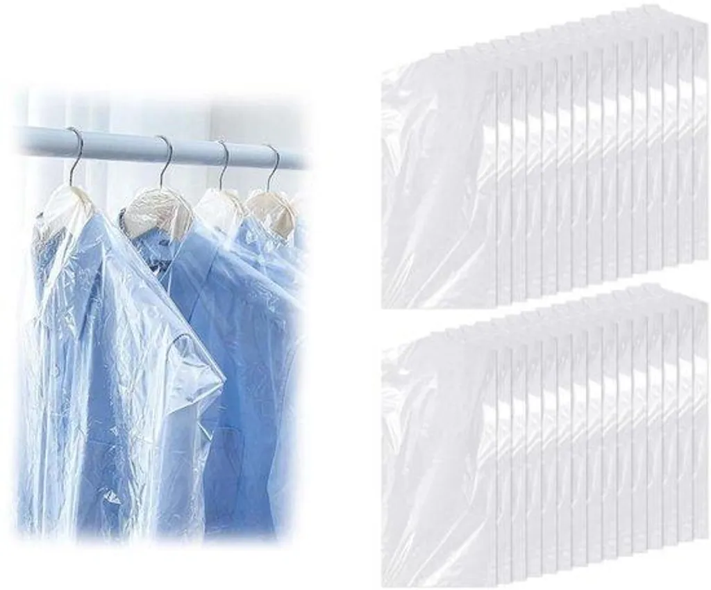 Sac de Pressing Transparent et Lavable 60x90 cm pour Ranger les Chemises