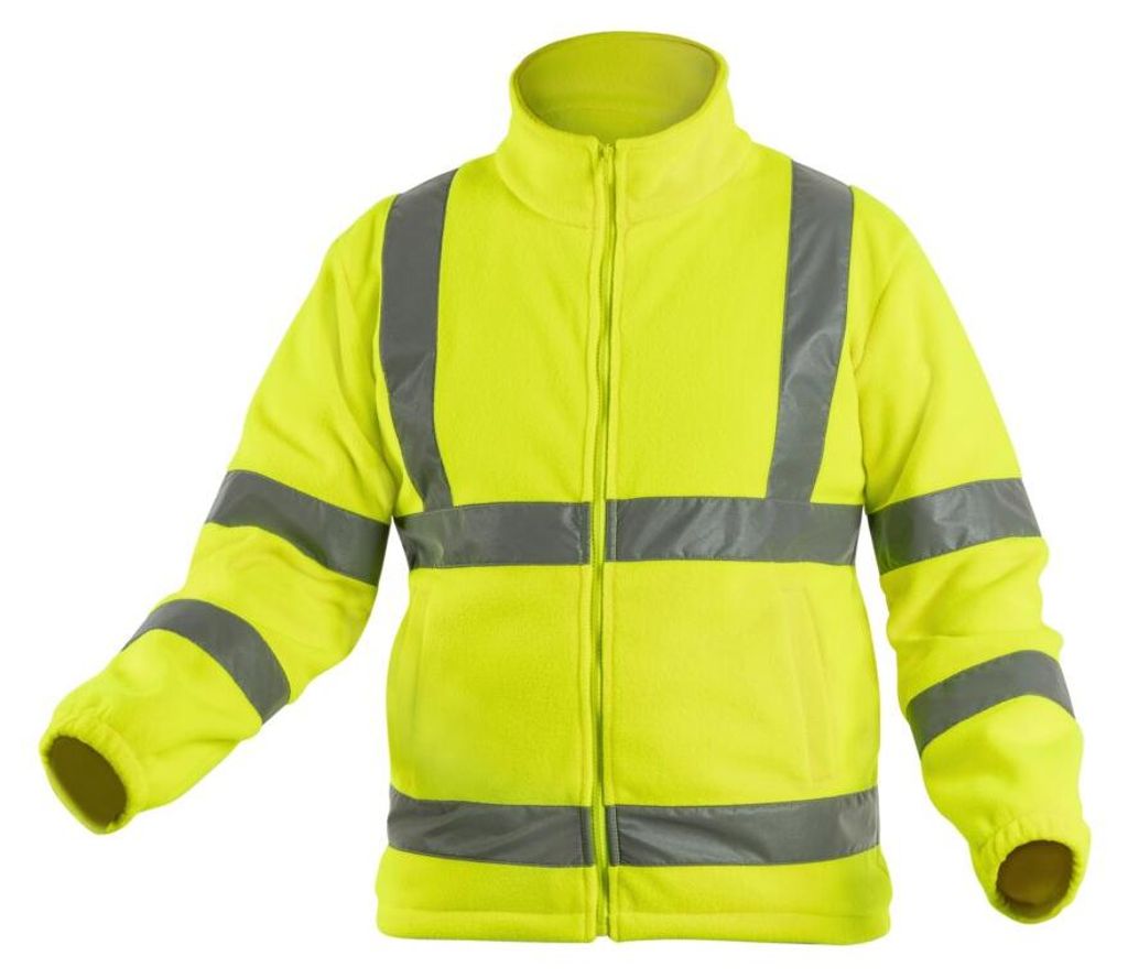 Waarschuwingsvest van fleece, heren, geel, maat S. Productafbeelding 