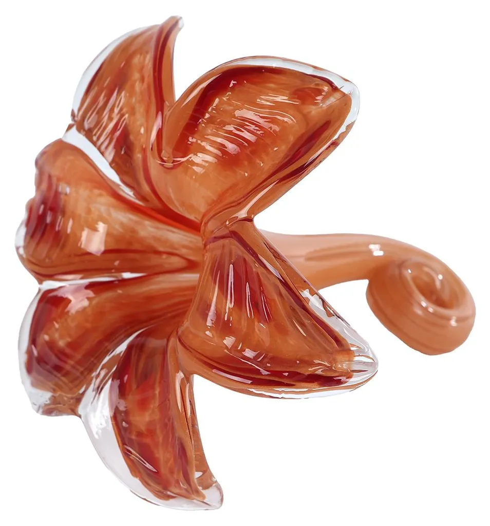 Sculpture Feuille Verre Ambre 14cm : Égayez vos Étagères Ternies Facilement