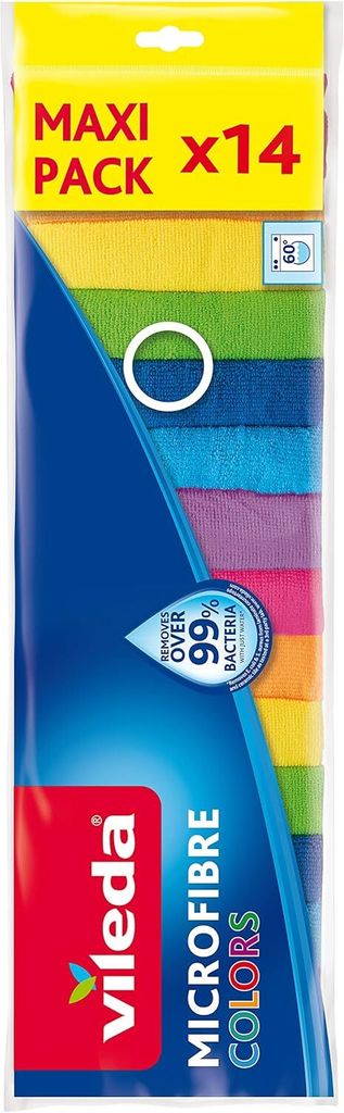 vileda COLORS MAXI PACK Mikrofasertücher, 14 St Produktbild 