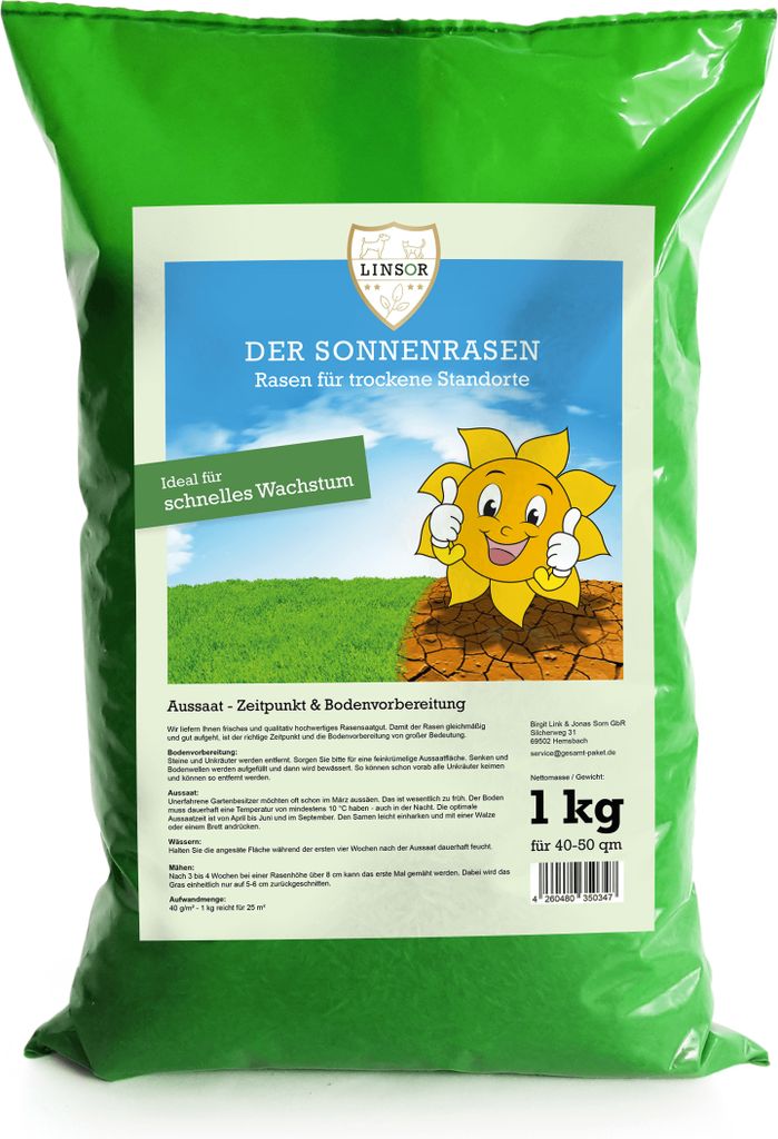 Sonnenrasen 1 kg für 25 qm