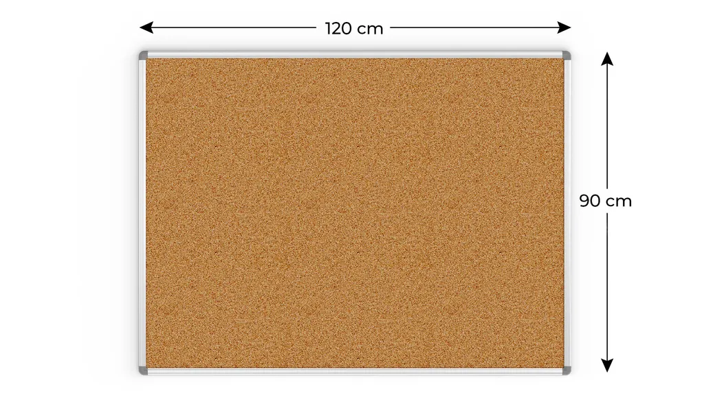 Bacheca in sughero (cornice in alluminio) 120x90 cm - 4
