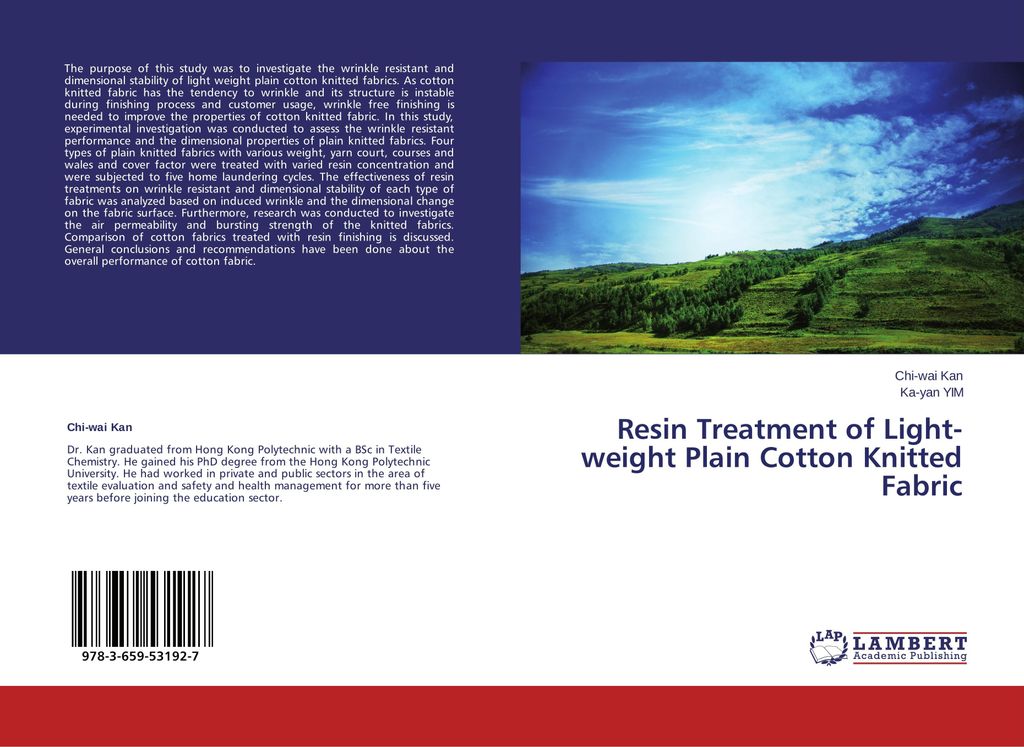 Resin Treatment of Light-weight Plain Baumwolle Knitted Fabric