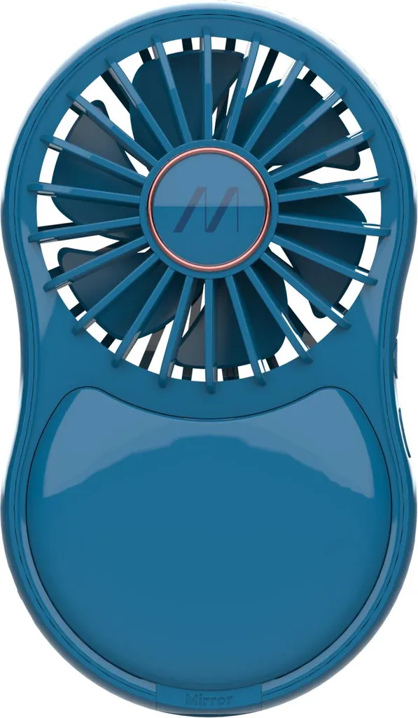 Ventilateur à main bleu Muitomas avec miroir et fonction brumisation