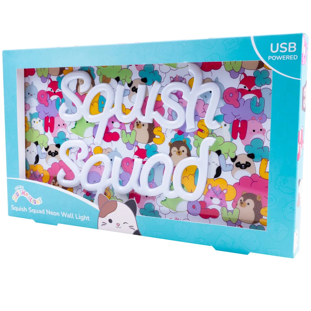 Applique Squishmallows Squish Squad LED : Finie la Peur du Noir la Nuit