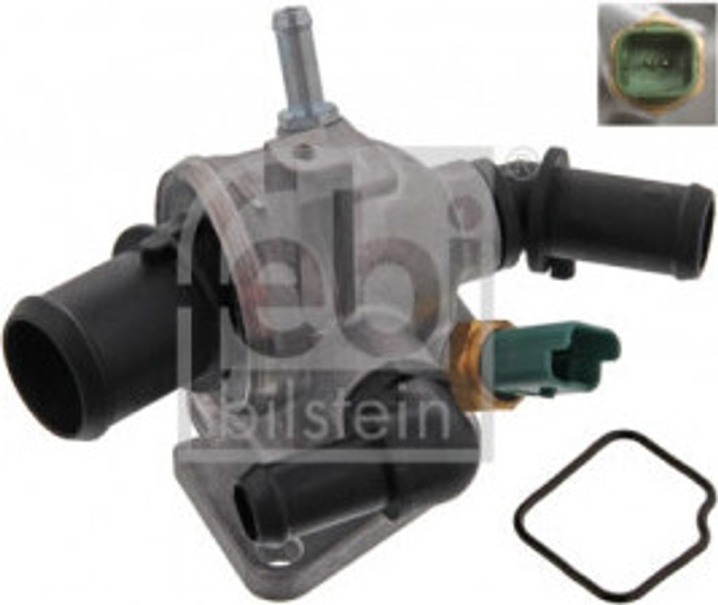 FEBI BILSTEIN 36284 - OE 55194271 Thermostatgehäuse für Mito (955), Doblo, Fiorino, Punto, Idea, Qubo, Strada, Astra H, Corsa D (S07)