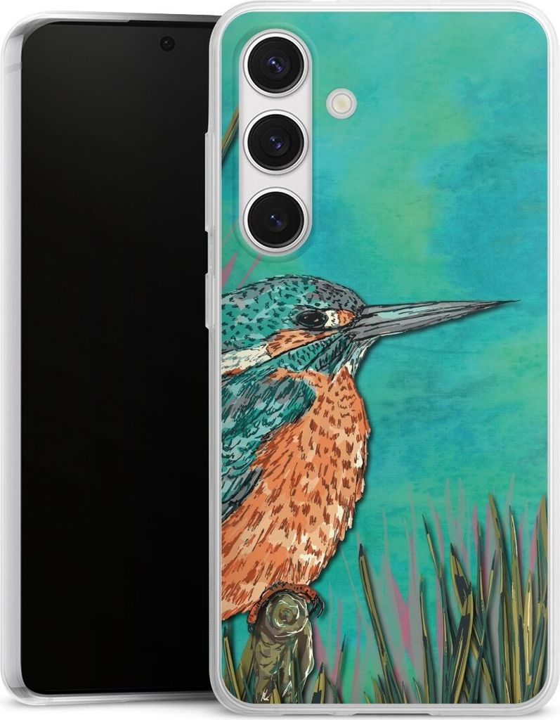 DeinDesign Slim Hülle für Samsung Galaxy S24 Silikon Case Ultra Dünn Handyhülle Malerei Tiere Vogel