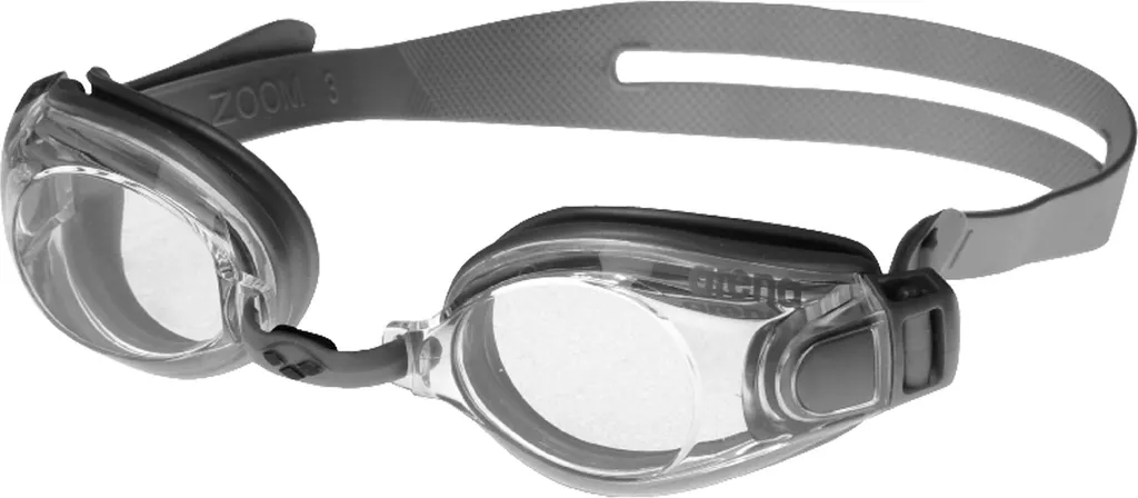 Occhialini Arena Zoom X-fit Argento: Visione Chiara e Tenuta Stagna