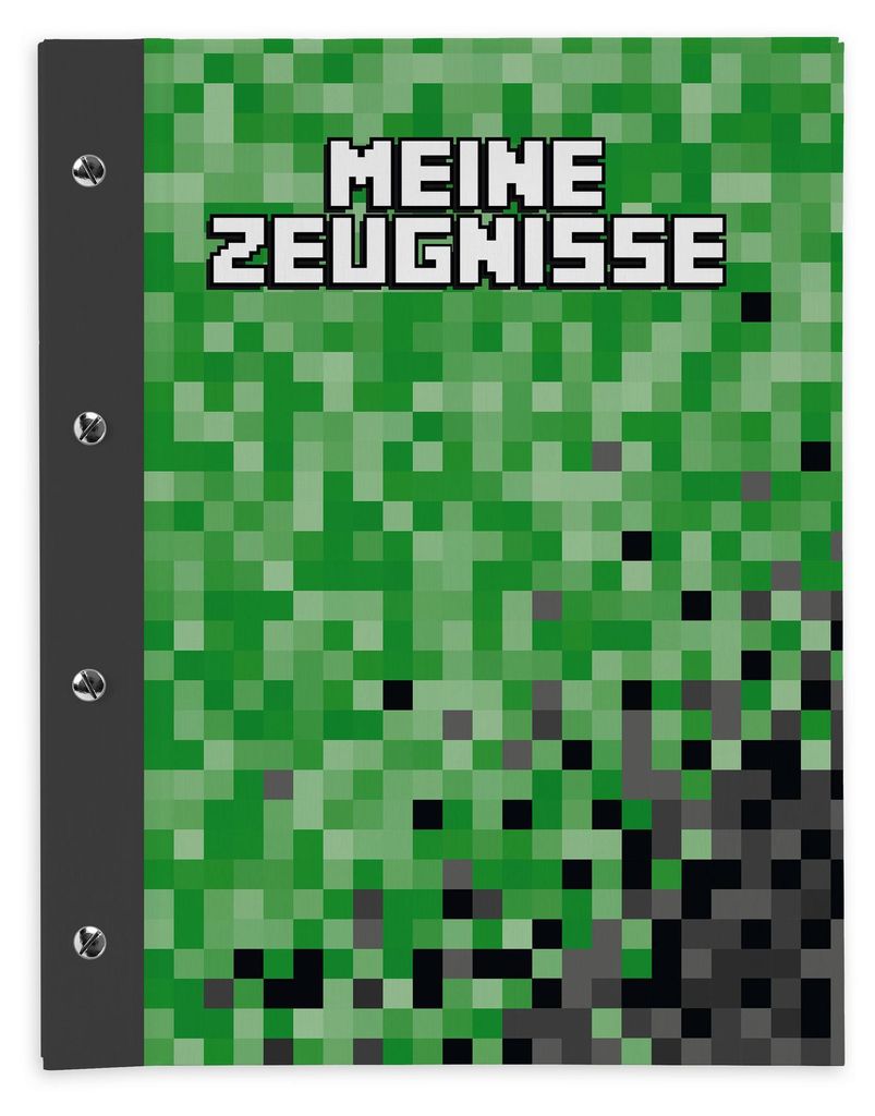 itenga Zeugnismappe A4 mit Schraubverschluss Motiv Pixel Produktbild 