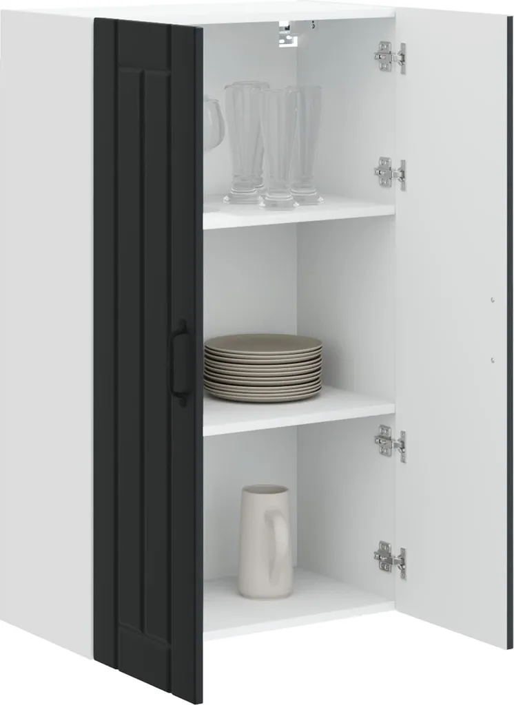 Mobile Base Cucina Nero 60x31x100 cm | Struttura Lignea Rinforzata - 2