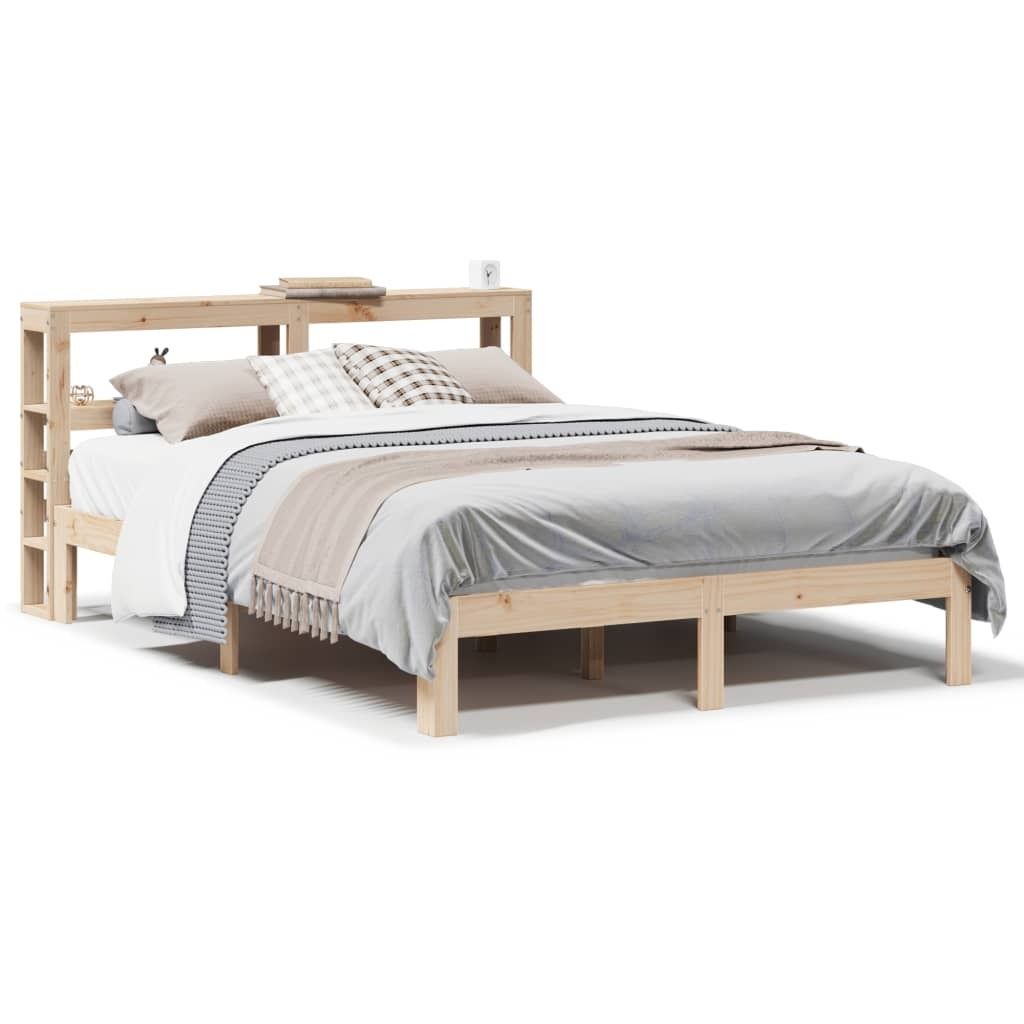 vidaXL Bettgestell mit Kopfteil ohne Matratze 140x190 cm
