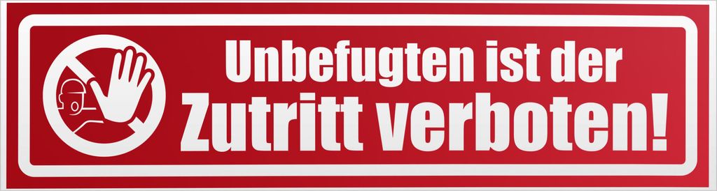 Kiwistar Unbefugten Zutritt verboten invertiert Magnetschild Schild magnetisch - 30cm Rot - reflektierend - Magnetfolie für Auto PKW Kfz