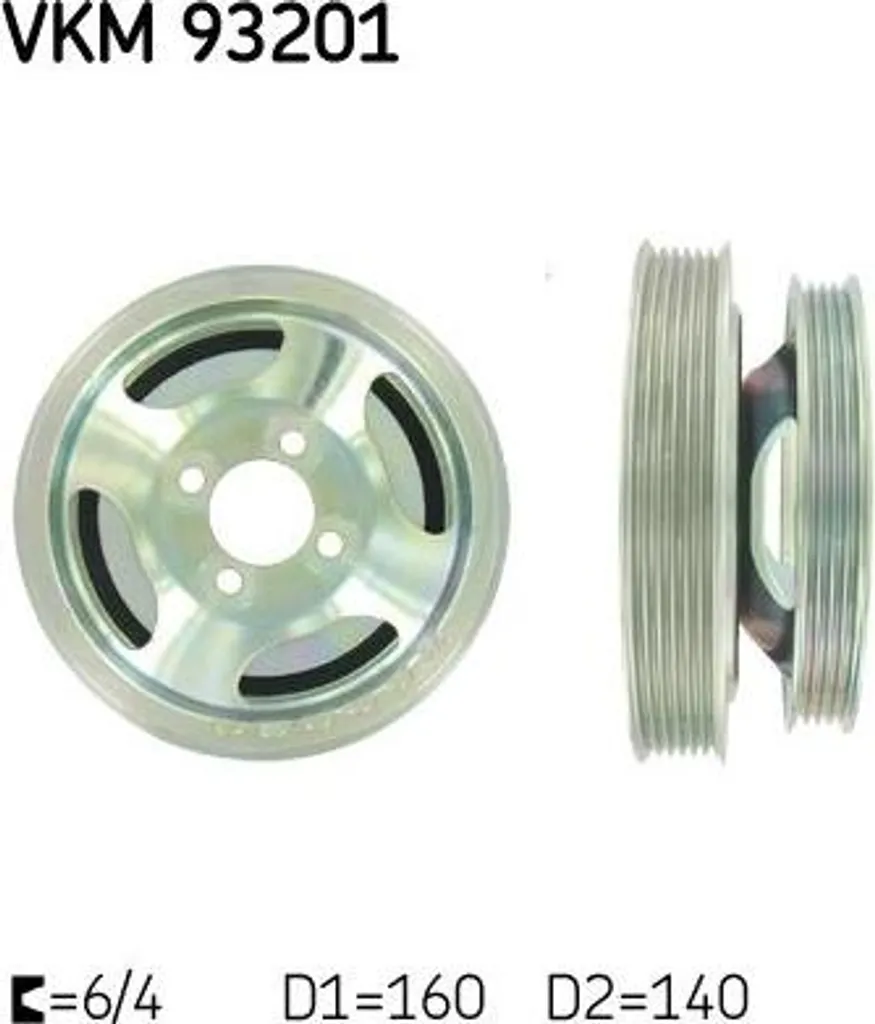 Poulie de vilebrequin SKF robuste pour Fiat Strada Linea et Palio Siena