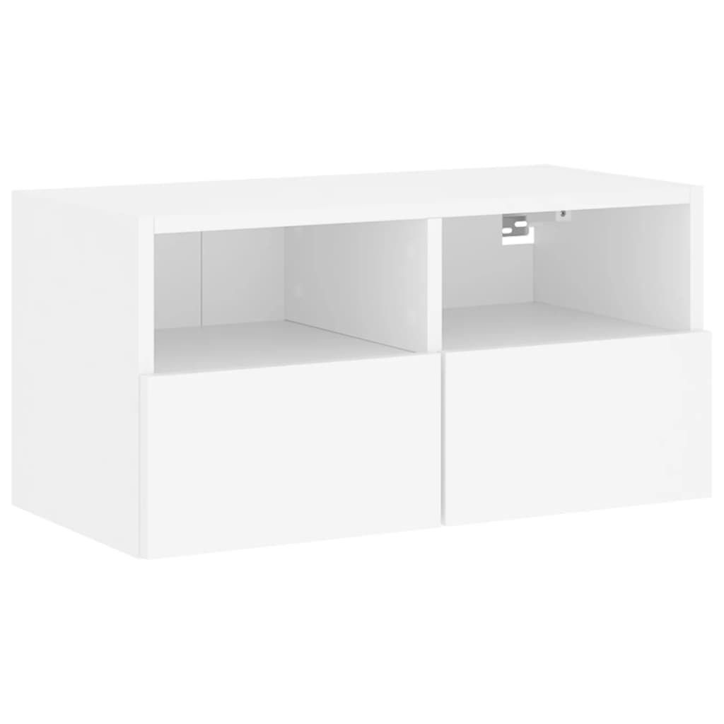 vidaXL Szafka wisząca pod TV biała 60x30x30 cm materiał Zdjęcie produktu 