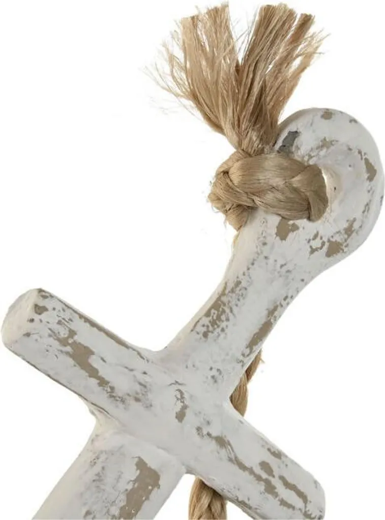 Statue décorative ancre de marine blanche pour intérieur chic