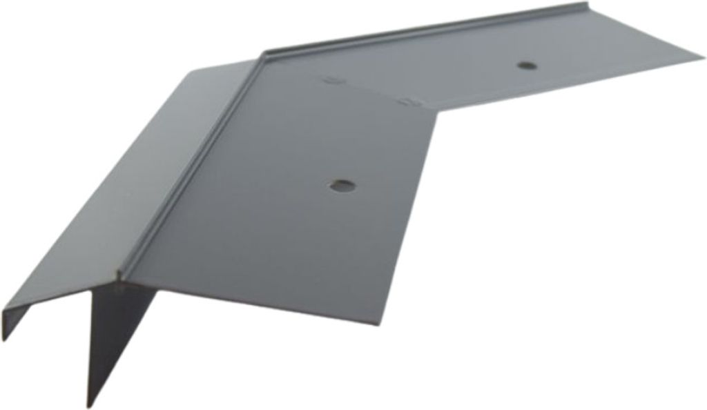 Renoplast Aluminium Traufprofil K10R Harzböden, Innenecke 135°, Grau