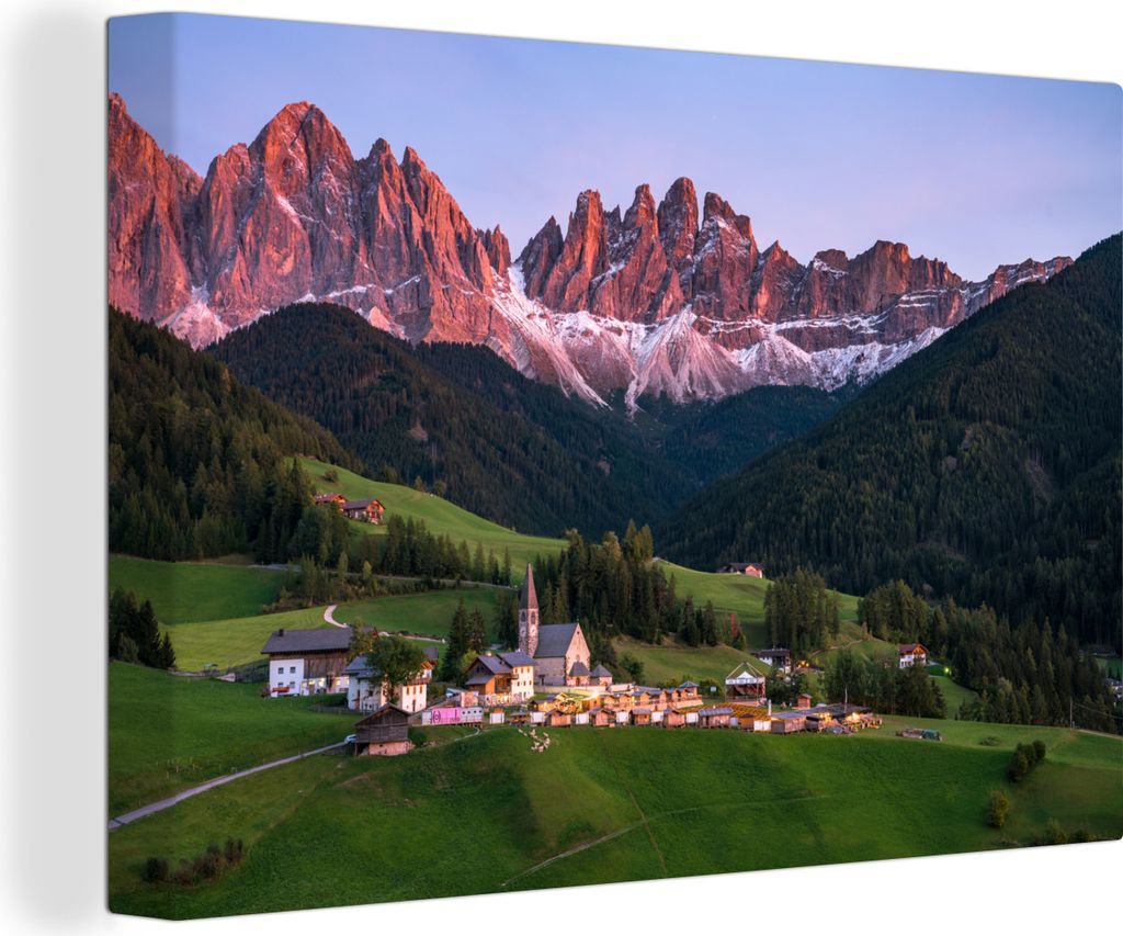 OneMillionCanvasses - Leinwandbilder - 140x90 cm, Dolomiten - Italien - Gebirge, Wandbilder Kunstdruck Wanddekoration