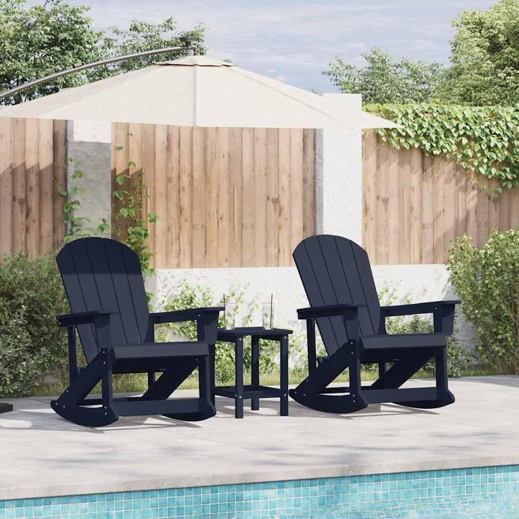 Adirondack Schaukelstühle 2 pcs Marineblau 73.5 x 92 x 90 cm
