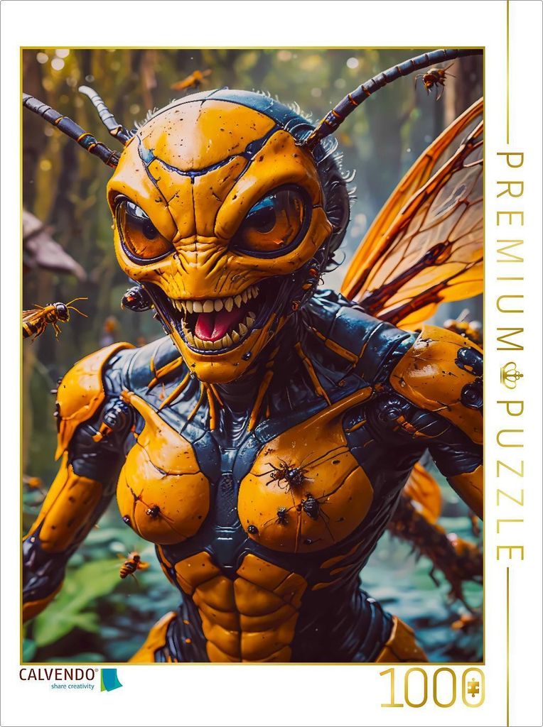 CALVENDO Puzzle Ein Hornissenmensch | 1000 Teile Lege-Größe 64x48cm Foto-Puzzle für glückliche Stunden