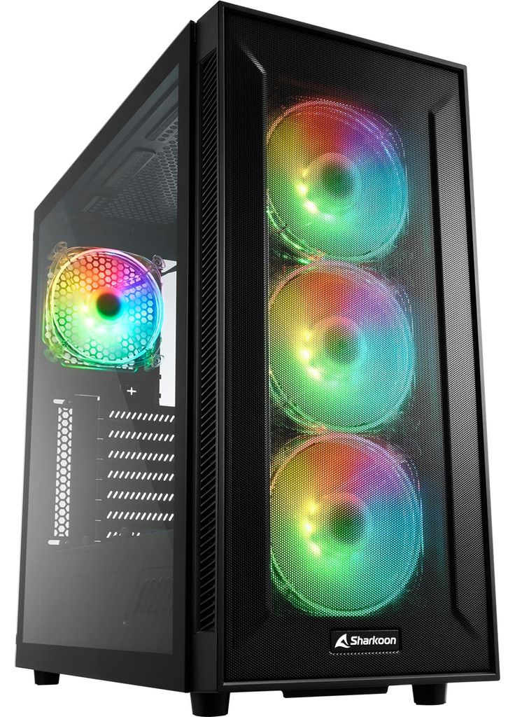 TG6M RGB (schwarz, Seitenteil aus gehärtetem Glas) Produktbild 
