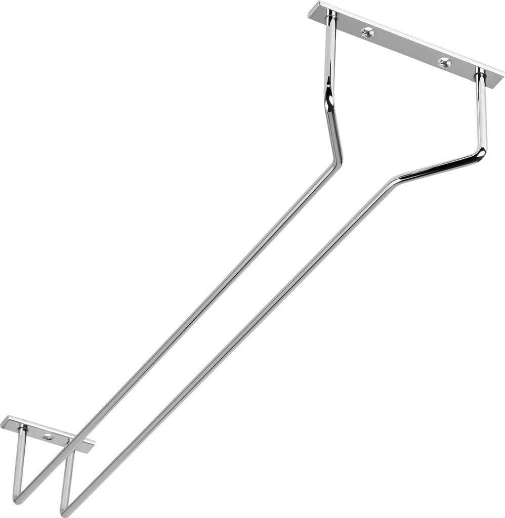 Gläserhalter für 1 Glasreihe 120 x 500 x 70 mm Chrom poliert Schrankeinsatz für Weingläser Sektkelche Biergläser Weinglasregal von SOTECH