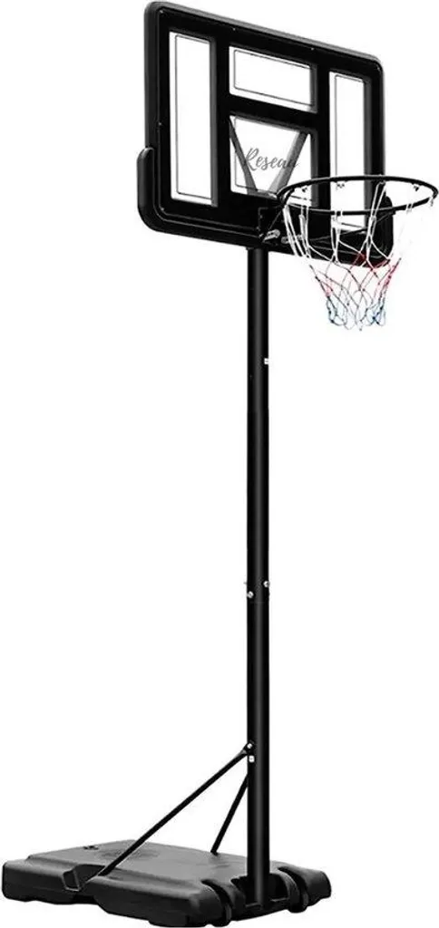 Cible de basket sur pied extérieure ajustable en acier noir durable