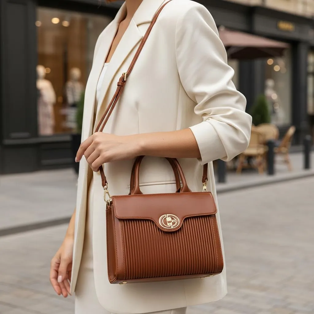 Borsa Gallantry Marrone Scamosciata - Tracolla Staccabile | Donna Chic - 6
