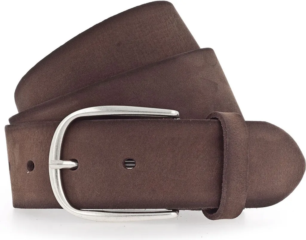 Cintura Uomo Vanzetti Marrone Scuro 40mm | Pelle Vera Denim Love