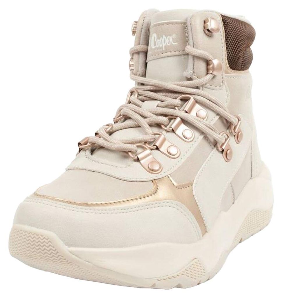 Lee Cooper - Sneaker für Damen, Hoch geschnitten PP11184 (37 EU) (Beige)