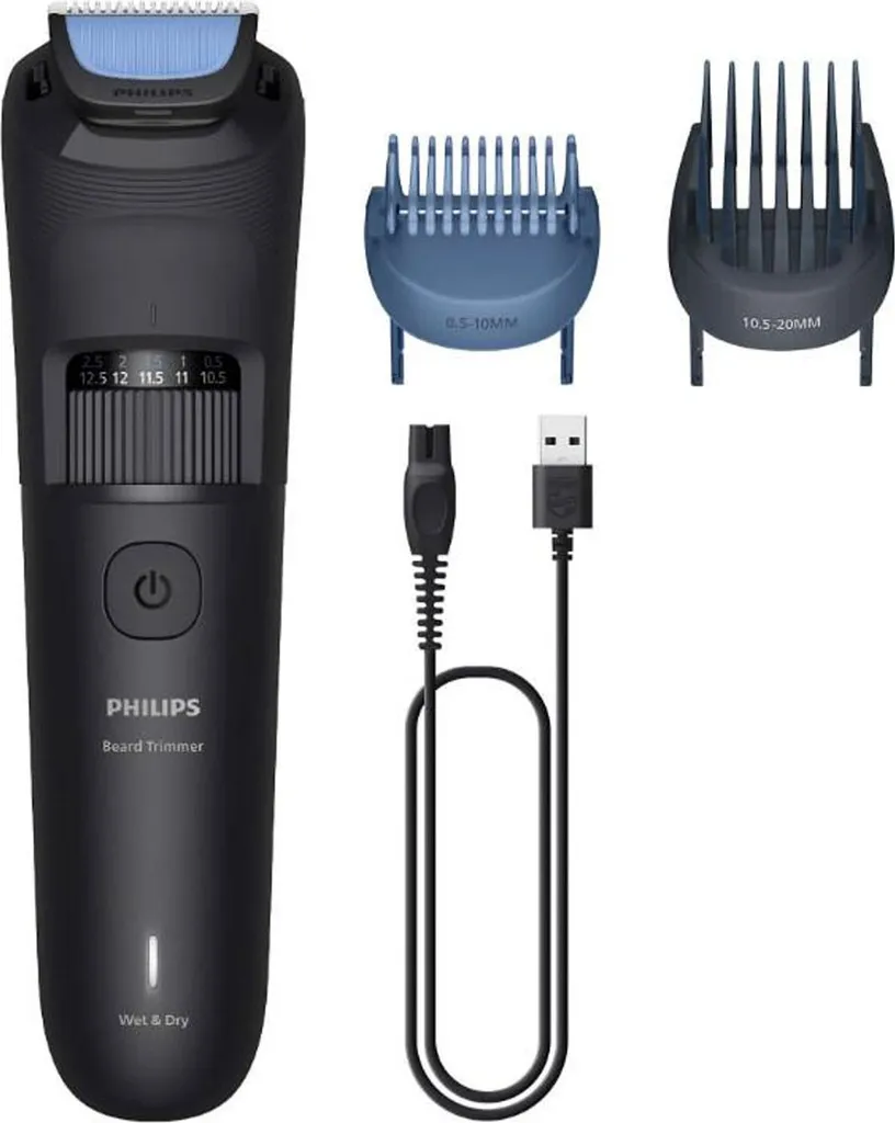 Philips Beard Trimmer 3000 BT3206/14 Tondeuse Barbe Précise sans Huile