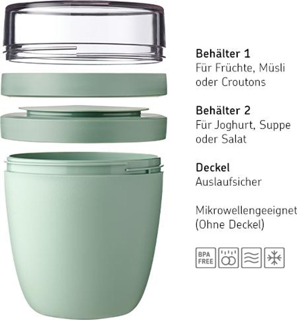 Mepal Müslibecher to go 300/120ml Nordic Sage
