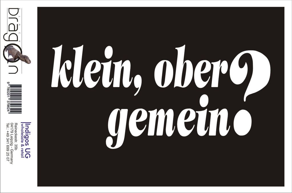 Aufkleber / Autoaufkleber - JDM / Die cut / Auto / OEM - Klein ober gemein - 210x100mm gold - Heckscheibe / Heckscheibenaufkleber