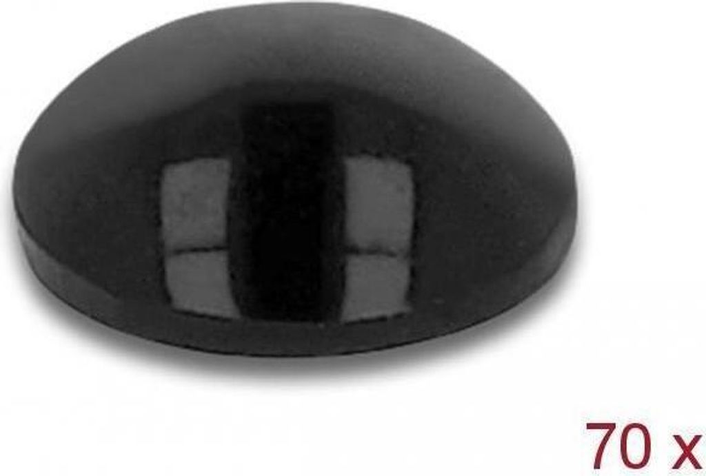 DELOCK Gummifüße rund 8 x 3 mm 70 Stück schwarz