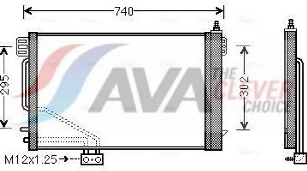 Condenseur de climatisation AVA MSA5200D pour systèmes de refroidissement