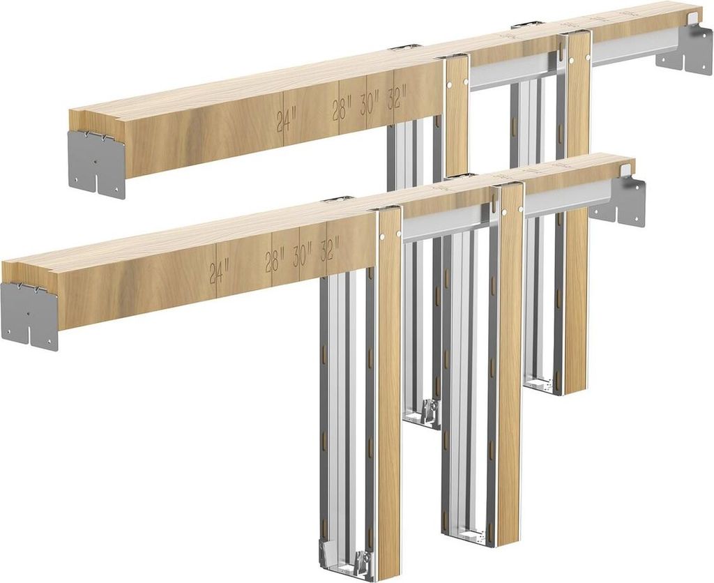 Pocket Door Frame Kit, für Türen mit einer Breite von 1219–1829 mm und einer Höhe von 2032 mm, Pocket Door Kit mit Zwei-Wege-Soft-Close-Mechan...