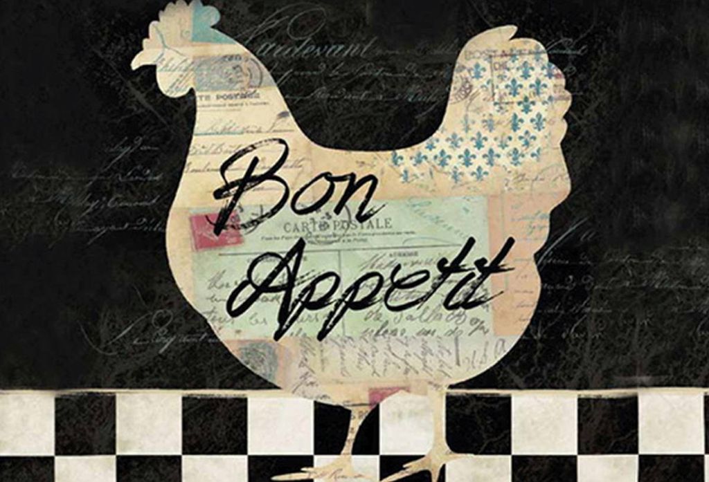 vianmo Holzschild 20x30 cm Huhn Hühner Bon Appetit Eier