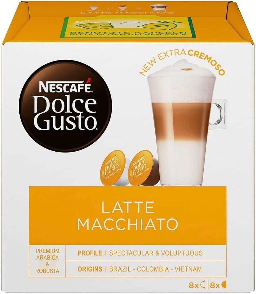 Nescafé Dolce Gusto Latte Macchiato, káva, kávové kapsule, Obrázok produktu 