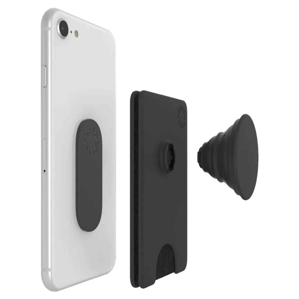 PopSockets PopWallet+ Nero, custodia per carte/visite + PopGrip Gen.2 - 4