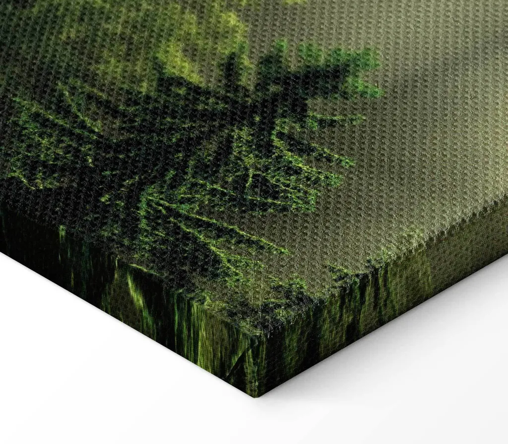 murando - Arte murale XXL Set Verde Foresta 120x90cm 2 Pezzi ciascuno 60x90cm Collage 2er Tela Immagine Grande Decorazione Murale Soggiorno Decorazione Murale - Bagno Arte Murale Fiume Meditativo b-B-10494-b-a - 7