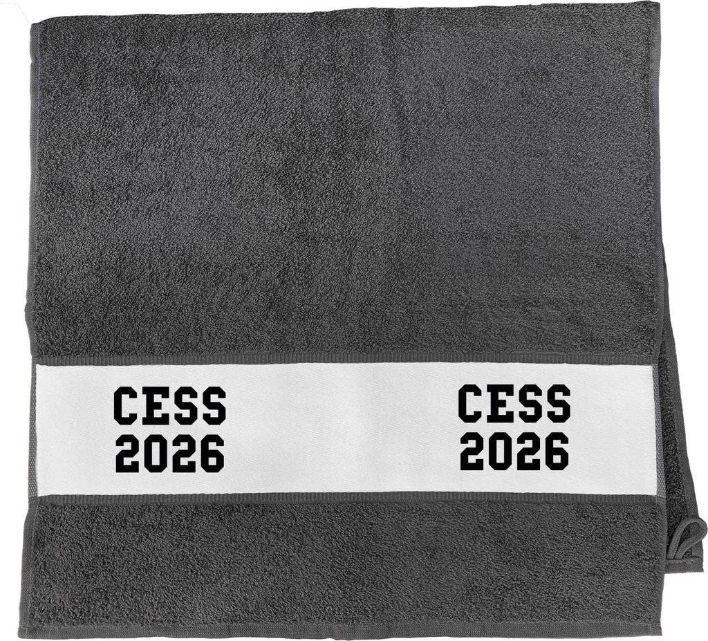 Huuraa Handtuch CESS 2026 Abschluss Belgien (frz.) 50x100cm Graphite Baumwolle Handtuch Geschenkidee