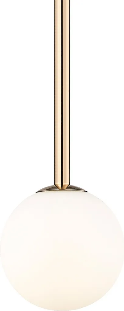 Suspension Globe Verre ARCTURUS Or et Blanc Zuma Line P0574-01F-F7AA