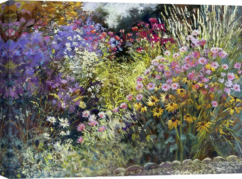 Déco salon : Tableau toile fleurs Nel Whatmore pour ambiance nature