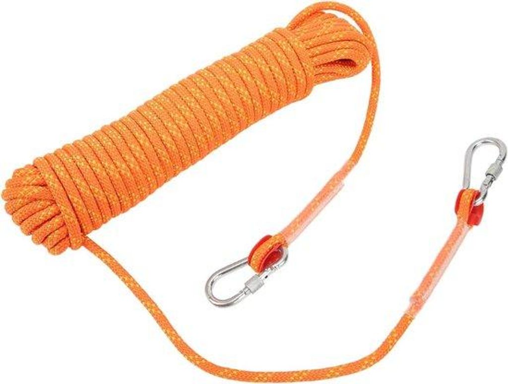 Kletterseil Polyester Flexibles 8mm Bergseil für Luftakrobatik - Orange - Hochwertig.
