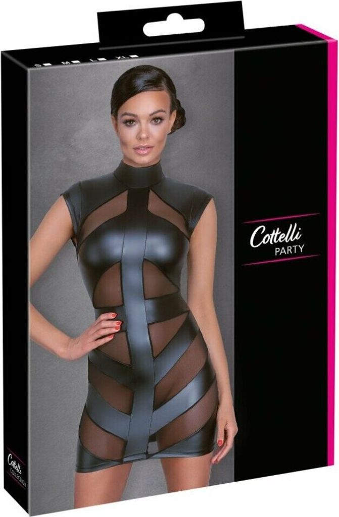 Cottelli PARTY Kleid mit Powernet-Einsätzen