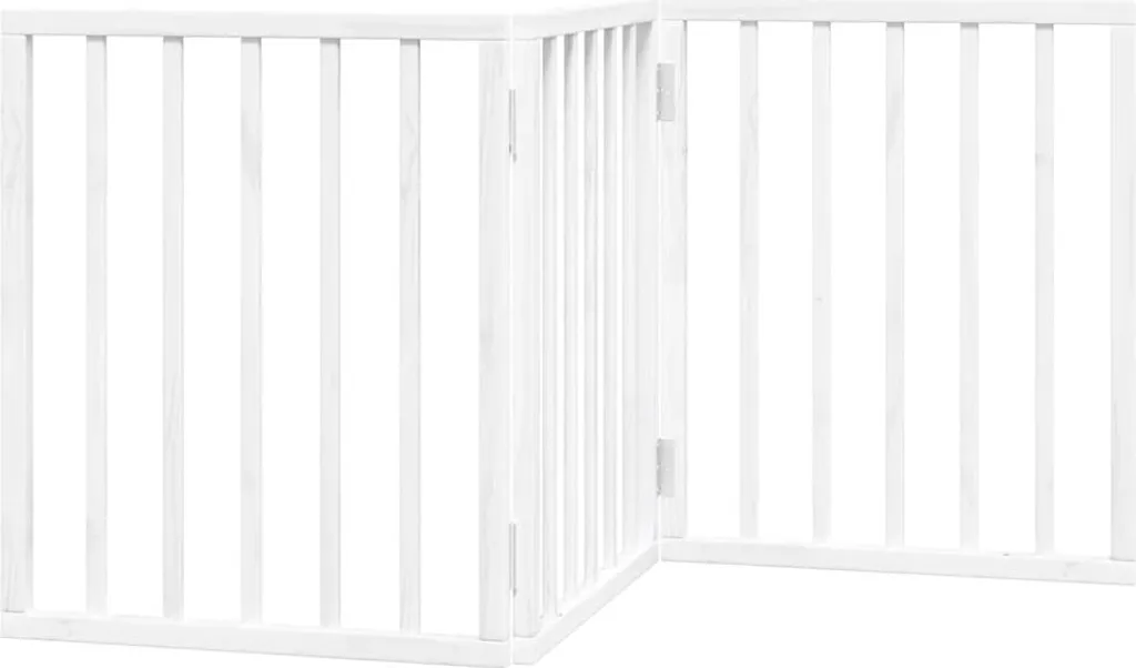 Cancelletto Pieghevole per Cani vidaXL 150cm Legno Bianco | Acquista Ora
