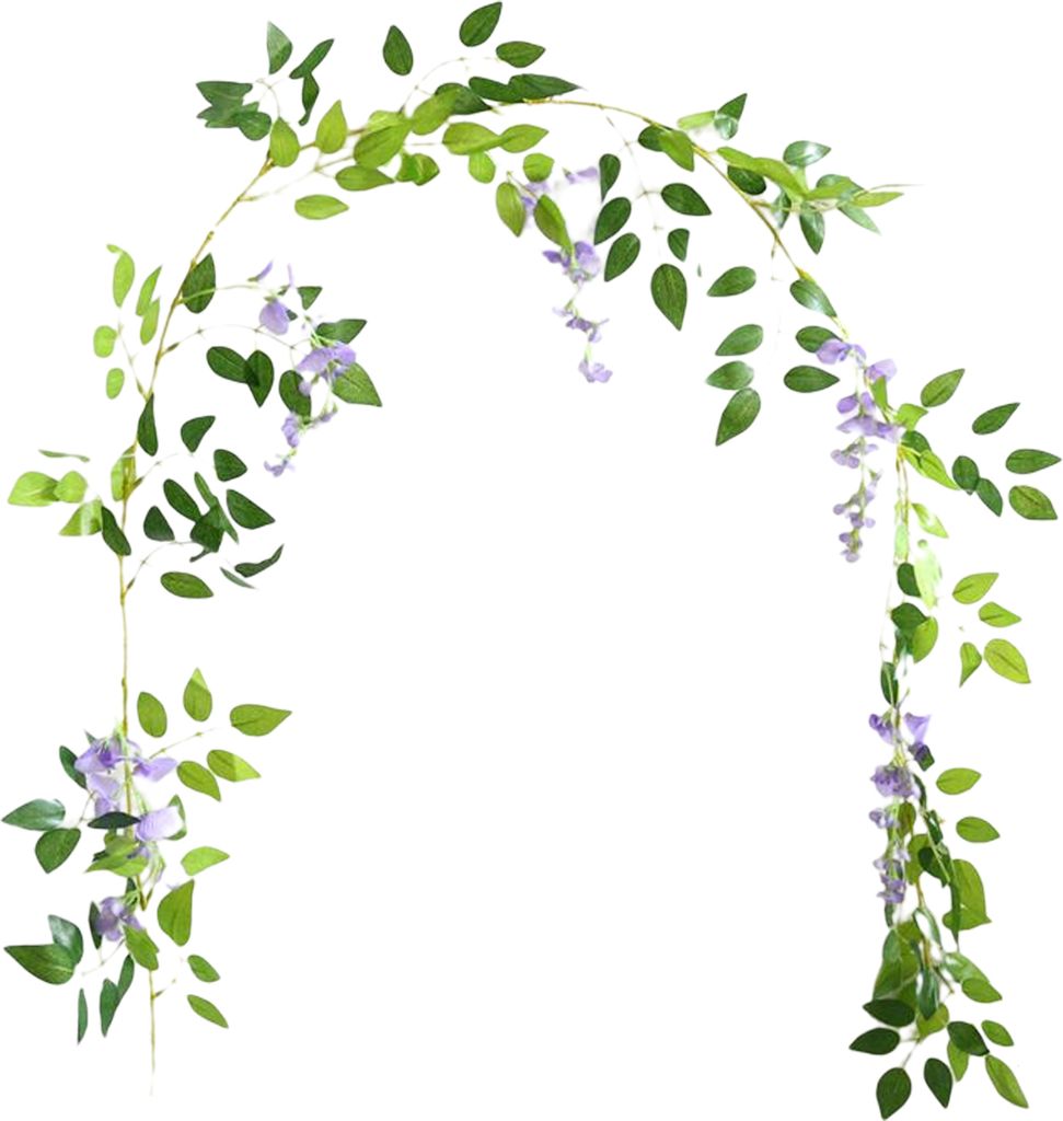 Simuliertes Rattan lebendige künstliche Seidenblume Blumenbaumkranz Hochzeitsbogen Dekoration für Büro-Lila